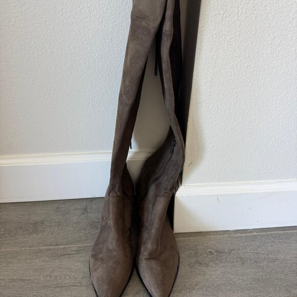 MIA Brown Suede Knee-High Boots | Flat Low Heel | Size 9.5 - Picture 8 of 10